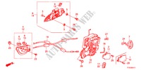 SERRURE DE PORTE ARRIERE/POIGNEE EXTERNE(2) pour Honda JAZZ 1.2SE 5 Portes 5 vitesses manuelles 2012