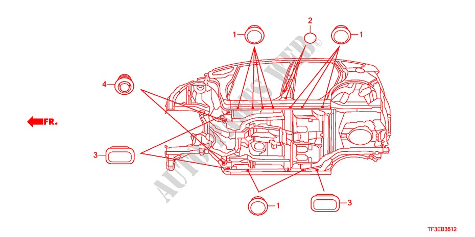 ANNEAU(INFERIEUR) pour Honda JAZZ 1.4ES 5 Portes 5 vitesses manuelles 2012