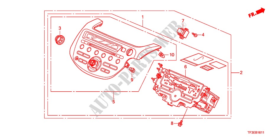 APPAREIL AUDIO(RH) pour Honda JAZZ 1.4ES 5 Portes full automatique 2012