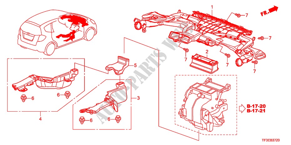 CONDUIT pour Honda JAZZ 1.5EX 5 Portes 5 vitesses manuelles 2012