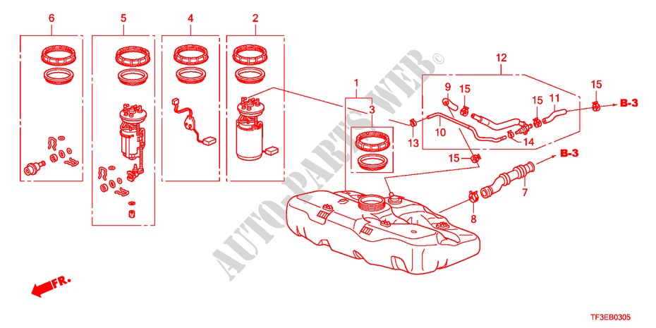 RESERVOIR A CARBURANT pour Honda JAZZ 1.4ES 5 Portes full automatique 2012