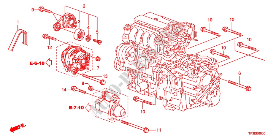 TENDEUR AUTOMATIQUE pour Honda JAZZ 1.4S     TEMP TIRE 5 Portes 5 vitesses manuelles 2012