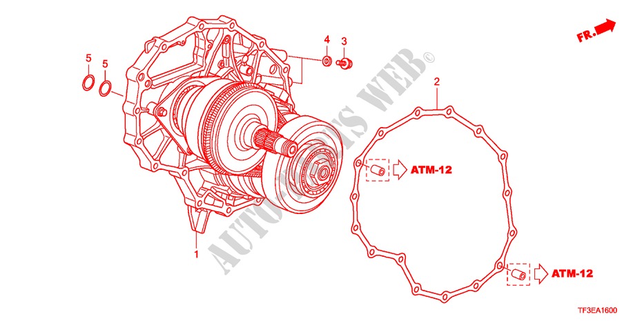 TOLE INTERMEDIAIRE(CVT) pour Honda JAZZ 1.4ES 5 Portes full automatique 2012