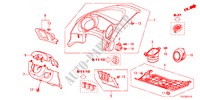 GARNITURE D'INSTRUMENT(COTE DE CONDUCTEUR)(RH) pour Honda JAZZ HYBRID IMA      TEMP TIRE 5 Portes full automatique 2012