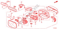 MIROIR(VIRAGE AUTOMATIQUE) pour Honda JAZZ HYBRID IMA-H    TEMP TIRE 5 Portes full automatique 2012