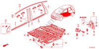 MOULAGE pour Honda JAZZ HYBRID IMA      TEMP TIRE 5 Portes full automatique 2012