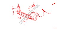 PARE CHOC ARRIERE pour Honda JAZZ HYBRID IMA      TEMP TIRE 5 Portes full automatique 2012