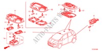 PLAFONNIER pour Honda JAZZ HYBRID IMA-H 5 Portes full automatique 2012