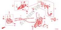 VERROU PORTE AVANT/POIGNEE EXTERNE(2) pour Honda JAZZ HYBRID IMA-S 5 Portes full automatique 2012