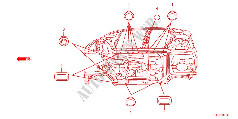 ANNEAU(INFERIEUR) pour Honda JAZZ HYBRID IMA-H 5 Portes full automatique 2012