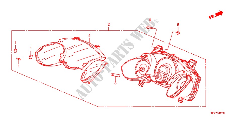 COMPTEUR pour Honda JAZZ HYBRID IMA-H 5 Portes full automatique 2012