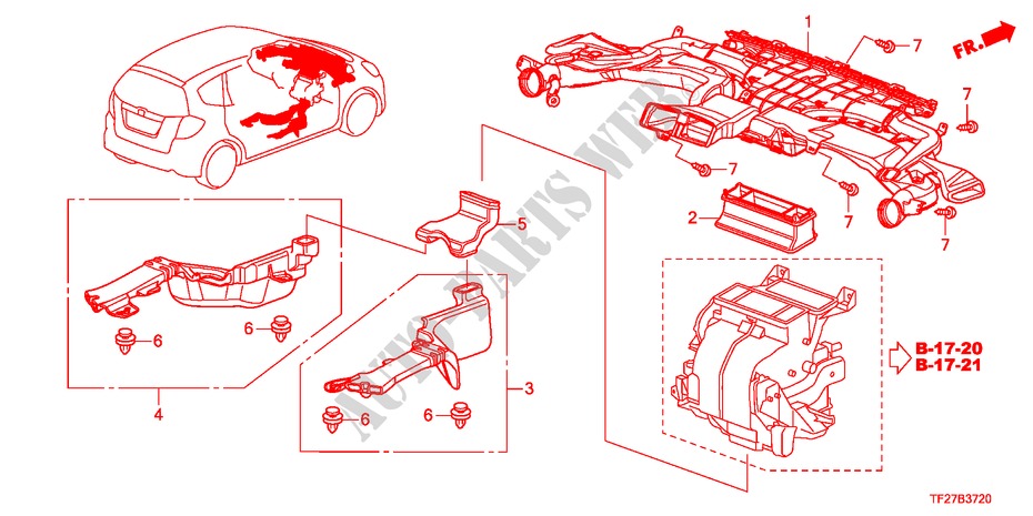 CONDUIT pour Honda JAZZ HYBRID IMA-H 5 Portes full automatique 2012