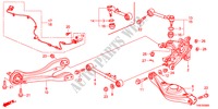 BRAS INFERIEUR ARRIERE pour Honda ODYSSEY TOURING 5 Portes 6 vitesses automatique 2011