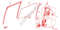 FENETRE PORTES COULIS./REGULATEUR pour Honda ODYSSEY EXL 5 Portes 5 vitesses automatique 2011