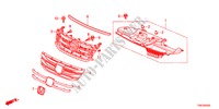 GRILLE AVANT pour Honda ODYSSEY TOURING 5 Portes 6 vitesses automatique 2011