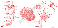 SUPPORTS DE MOTEUR(DIESEL) (AT) pour Honda ACCORD 2.2 EX 4 Portes 5 vitesses automatique 2009