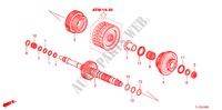 ARBRE PRINCIPAL(DIESEL) pour Honda ACCORD 2.2 EXECUTIVE 4 Portes 5 vitesses automatique 2011