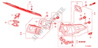 FEU ARRIERE/FEU D'IMMATRICULATION pour Honda ACCORD 2.0 S 4 Portes 6 vitesses manuelles 2010
