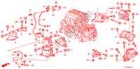 SUPPORTS DE MOTEUR(2.4L)(AT) pour Honda ACCORD 2.4 S 4 Portes 5 vitesses automatique 2010