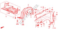 GARDE BOUE AVANT pour Honda ACCORD 2.4 EXECUTIVE 4 Portes 6 vitesses manuelles 2012