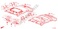 GARNITURE DE PLAFOND pour Honda ACCORD 2.4 EXECUTIVE 4 Portes 5 vitesses automatique 2012