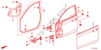 PANNEAUX DE PORTE AVANT pour Honda ACCORD 2.2 EXECUTIVE-H 4 Portes 6 vitesses manuelles 2012