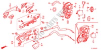 SERRURES PORTES ARRIERE/POIGNEE EXTERNE pour Honda ACCORD 2.4 TYPE S 4 Portes 6 vitesses manuelles 2012