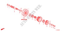 TROISIEME ARBRE(DIESEL) pour Honda ACCORD 2.2 ES 4 Portes 5 vitesses automatique 2012