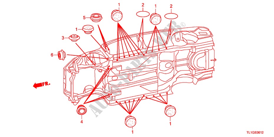 ANNEAU(INFERIEUR) pour Honda ACCORD 2.0 S 4 Portes 5 vitesses automatique 2012