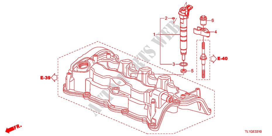 INJECTEUR(DIESEL) pour Honda ACCORD 2.2 S 4 Portes 6 vitesses manuelles 2012