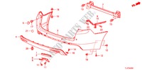 PARE CHOC ARRIERE pour Honda ACCORD TOURER 2.4 EXECUTIVE 5 Portes 5 vitesses automatique 2009