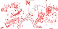 SERRURES DE PORTE AVANT/ POIGNEE EXTERNE pour Honda ACCORD TOURER 2.4 TYPE S 5 Portes 5 vitesses automatique 2009