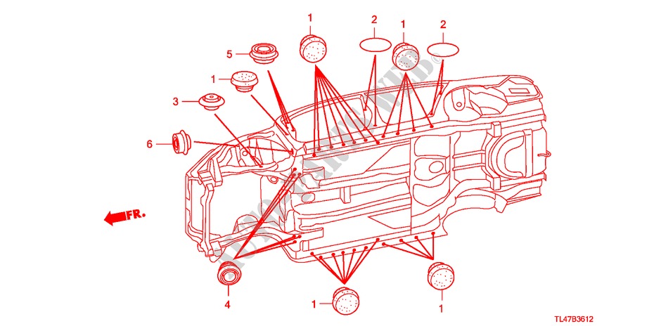 ANNEAU(INFERIEUR) pour Honda ACCORD TOURER 2.0 EXECUTIVE 5 Portes 5 vitesses automatique 2009