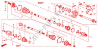 ARBRE PRIMAIRE AVANT/DEMI ARBRE(2.4L) pour Honda ACCORD TOURER 2.4 EXECUTIVE 5 Portes 5 vitesses automatique 2010