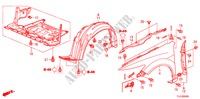 GARDE BOUE AVANT pour Honda ACCORD TOURER 2.2 TYPE S-H 5 Portes 6 vitesses manuelles 2011