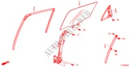 GLACE PORTE ARRIERE/REGULATEUR pour Honda ACCORD TOURER 2.4 TYPE S 5 Portes 5 vitesses automatique 2010