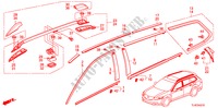 MOULAGE/RAIL DE TOIT pour Honda ACCORD TOURER 2.4 EXECUTIVE 5 Portes 6 vitesses manuelles 2010