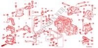 SUPPORTS DE MOTEUR(2.0L)(AT) pour Honda ACCORD TOURER 2.0 ELEGANCE 5 Portes 5 vitesses automatique 2011