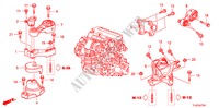 SUPPORTS DE MOTEUR(DIESEL)(MT) pour Honda ACCORD TOURER 2.2 S-H 5 Portes 6 vitesses manuelles 2011