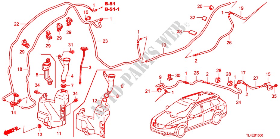 LAVE GLACE DE PARE BRISE pour Honda ACCORD TOURER 2.0 S 5 Portes 6 vitesses manuelles 2010