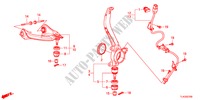 ARTICULATION AVANT pour Honda ACCORD TOURER 2.2 ELEGANCE 5 Portes 5 vitesses automatique 2012