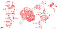 SUPPORTS DE MOTEUR(DIESEL)(AT) pour Honda ACCORD TOURER 2.2 ELEGANCE 5 Portes 5 vitesses automatique 2012