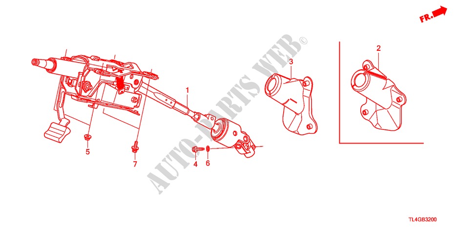COLONNE DE DIRECTION pour Honda ACCORD TOURER 2.0 S 5 Portes 5 vitesses automatique 2012