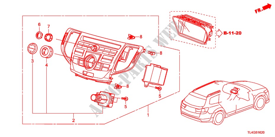 MODULE CENTRAL(NAVIGATION) pour Honda ACCORD TOURER 2.2 ELEGANCE 5 Portes 5 vitesses automatique 2012