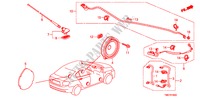 ANTENNE/HAUT PARLEUR(LH)(1) pour Honda CITY LX 4 Portes 5 vitesses manuelles 2010