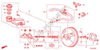 MAITRE CYLINDRE DE FREIN/ALIMENTATION PRINCIPALE(RH) pour Honda BALLADE VTI-L 4 Portes 5 vitesses automatique 2011
