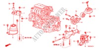 SUPPORT DU MOTEUR(AT) pour Honda BALLADE VTI-L 4 Portes 5 vitesses automatique 2011