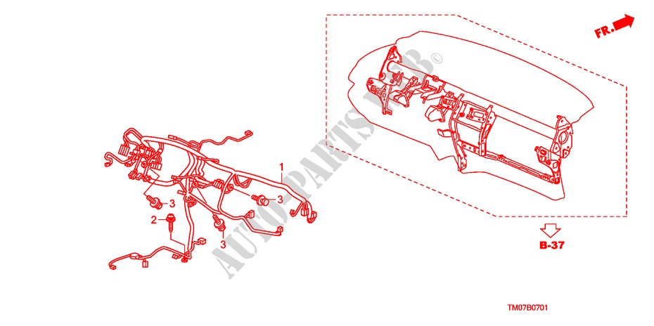 FAISCEAU DES FILS(2)(LH) pour Honda CITY EX 4 Portes 5 vitesses automatique 2011