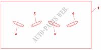 DOOR HANDLE COVERS pour Honda INSIGHT COMFORT 5 Portes full automatique 2011