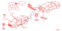 EMBLEMES/ETIQUETTES DE PRECAUTIONS pour Honda CROSSTOUR EX 5 Portes 5 vitesses automatique 2010